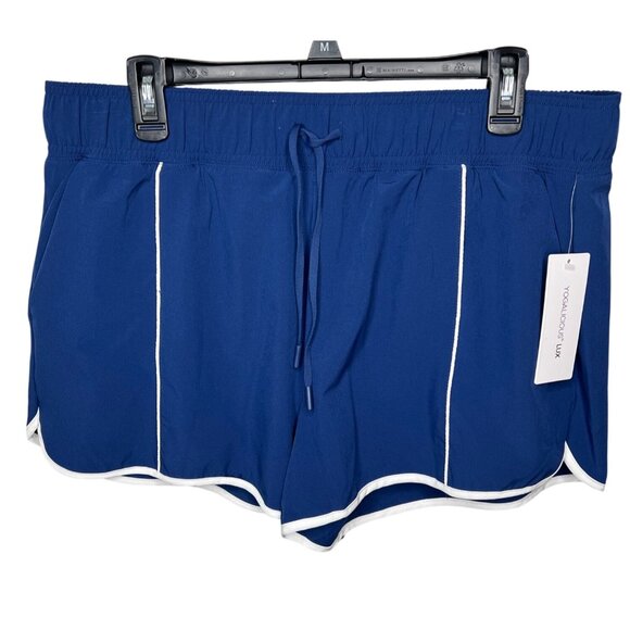 Yogalicious Lux Twilight Blue/White Lightstreme Sprint Shorts XL - Picture 2 of 9